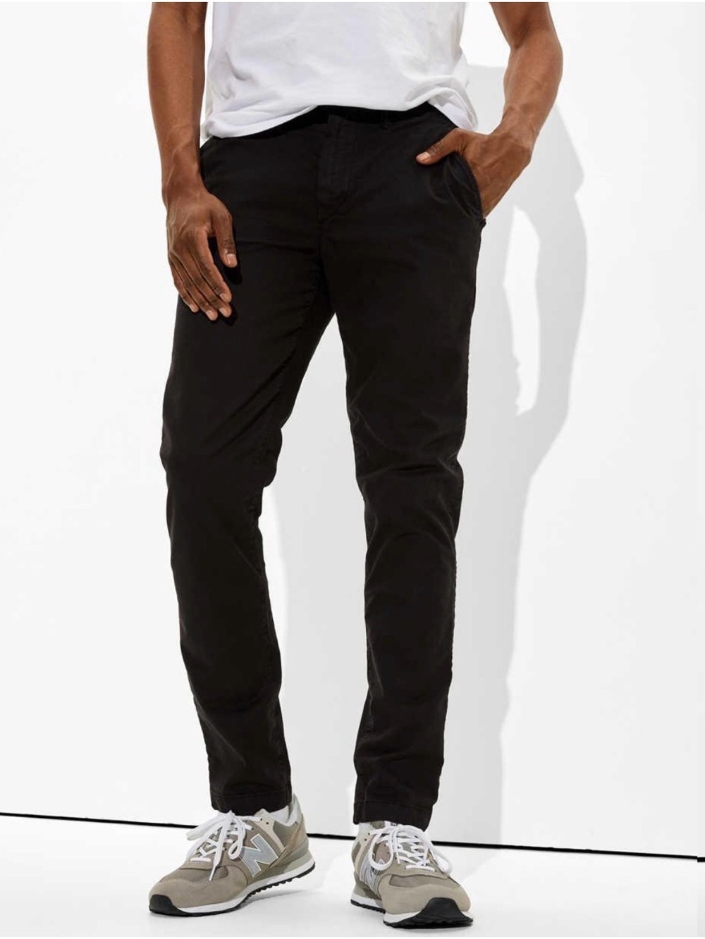 Men's Black Slim Fir Flex AMERICAN EAGLE AE CHINO KHAKIS PANTS 30x32